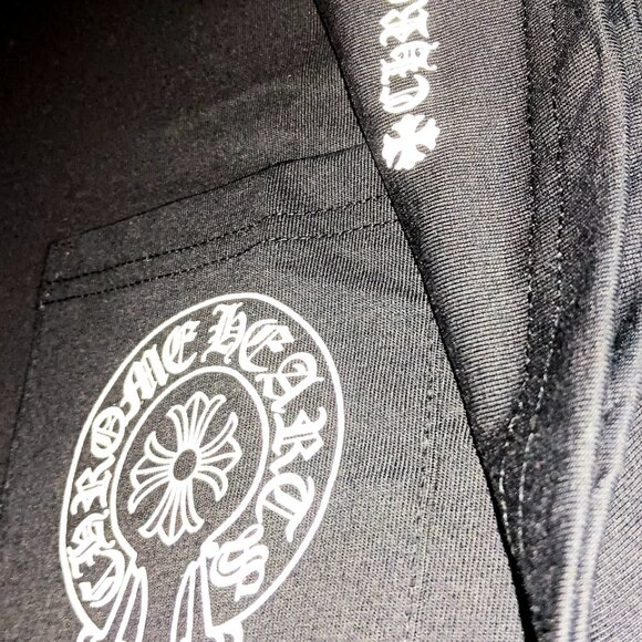 CHROME HEARTS Black CLASSIC Horseshoe Crew Neck Short Sleeve T-Shirt LARGE (NEW) - Picture 6 of 7